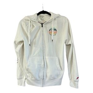 Colorado Girl Soft Cozy White Zip Hoodie Women’s Small Comfort Casual Denver